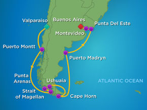 Around The Horn Valpariso To Buenos Aires Package Deal maps