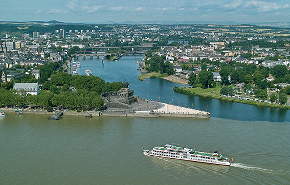 The German Corner in Koblenz, Germany