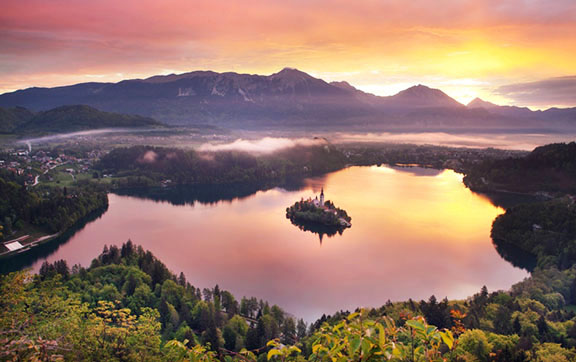 Bled Lake in Slovenia