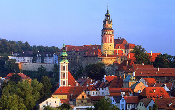 Cesky Krumlov Tower in the Czech Republic