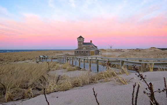 A sunset over Provincetown, Cape Cod