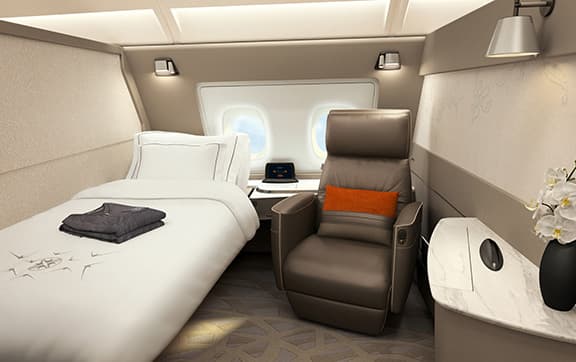Singapore Airlines to Europe Mixed First & Business Class
