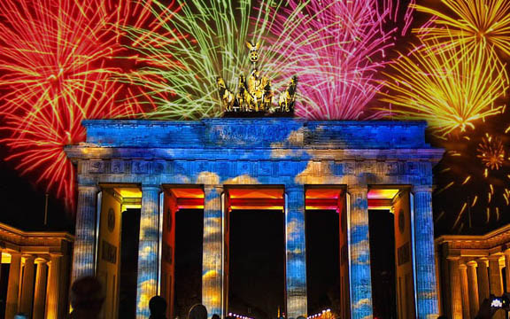 City Brandenburg Gate Berlin Germany Festival