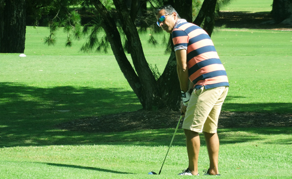 Lining up a Birdie